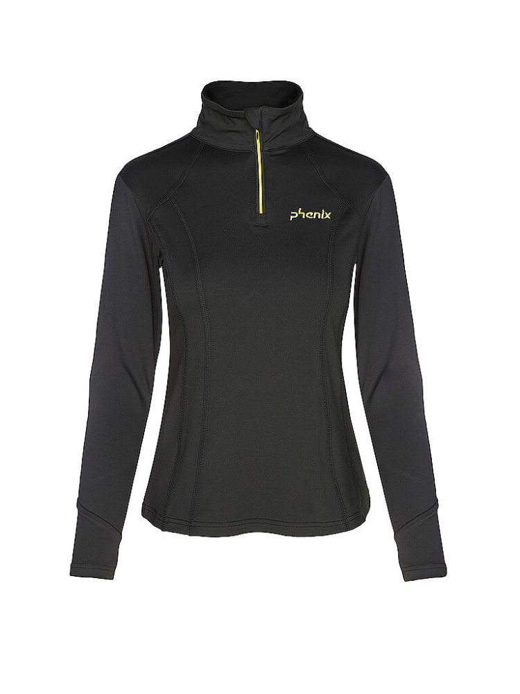 PHENIX Damen Unterzieh Zipshirt schwarz | 36
