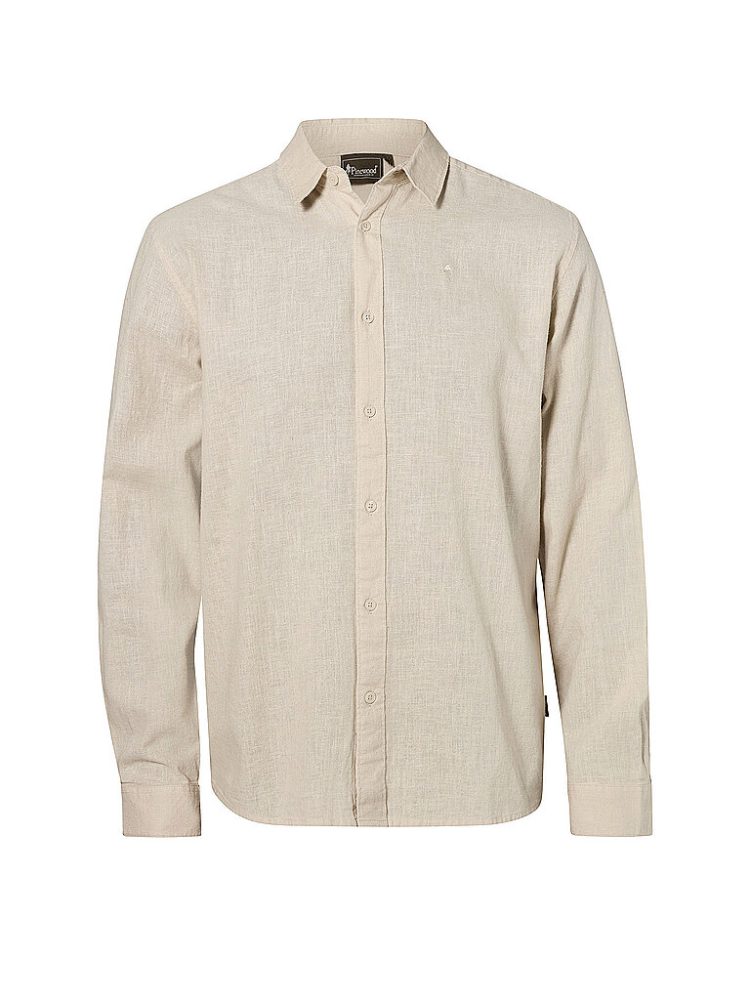 PINEWOOD Herren Hemd Värnamo InsectSafe® Hanf Mix beige | S