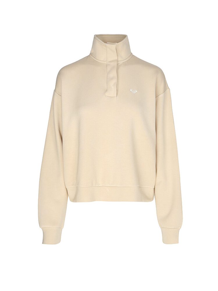 ROXY Damen Sweater Rise & Vibe Fleece beige | L