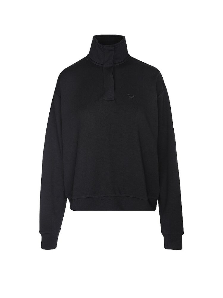 ROXY Damen Sweater Rise & Vibe Fleece schwarz | S