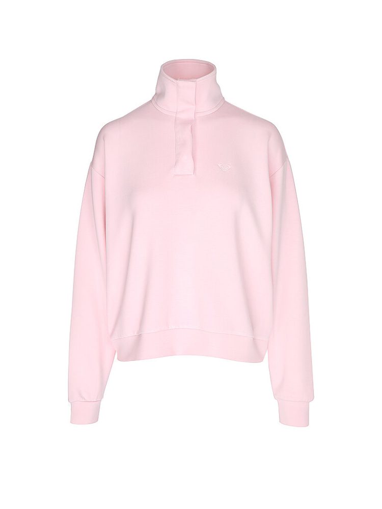 ROXY Damen Sweater Rise & Vibe Fleece rosa | M