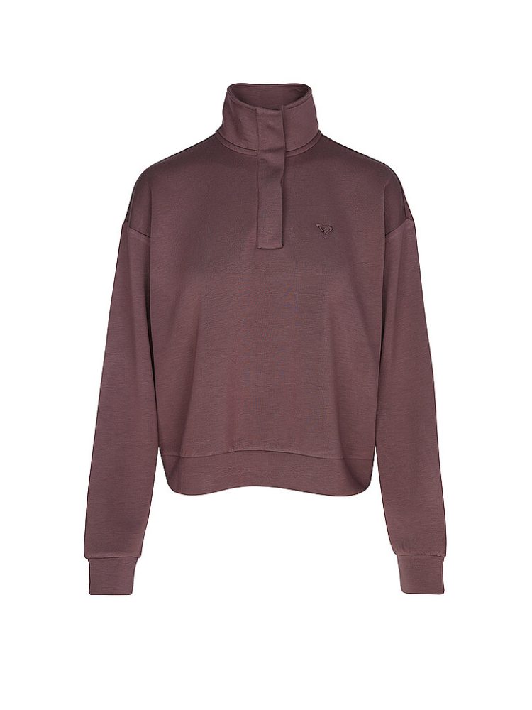 ROXY Damen Sweater Rise & Vibe Fleece dunkelrot | L