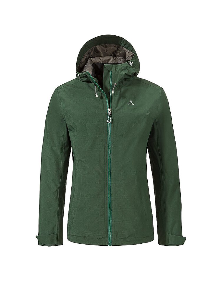 SCHÖFFEL Damen Wanderjacke Yew 2L ZipIn Hoodie dunkelgrün | 40
