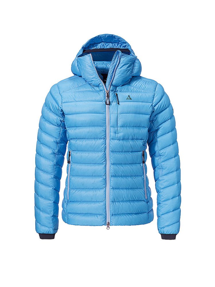 SCHÖFFEL Damen Isojacke Silvretta Down Hoodie hellblau | 36