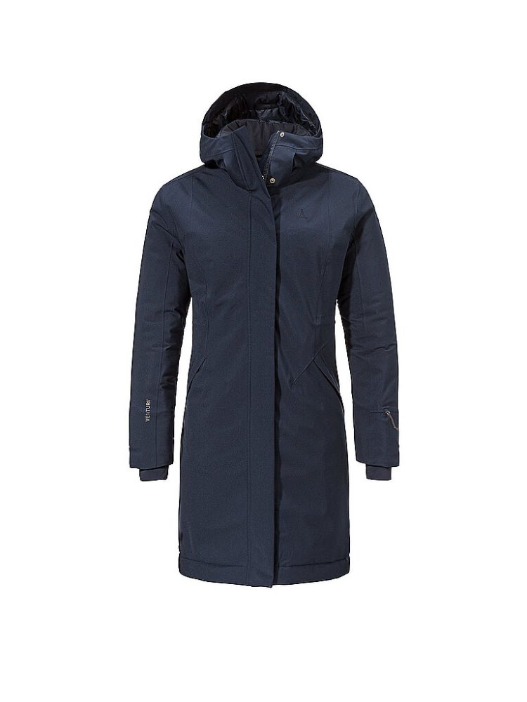 SCHÖFFEL Damen Wintermantel Style Gregale Hoodie dunkelblau | 48