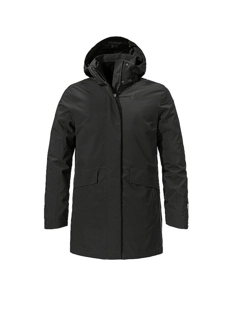 SCHÖFFEL Damen Winterparka 3in1 Style Borkol Hoodie schwarz | 38
