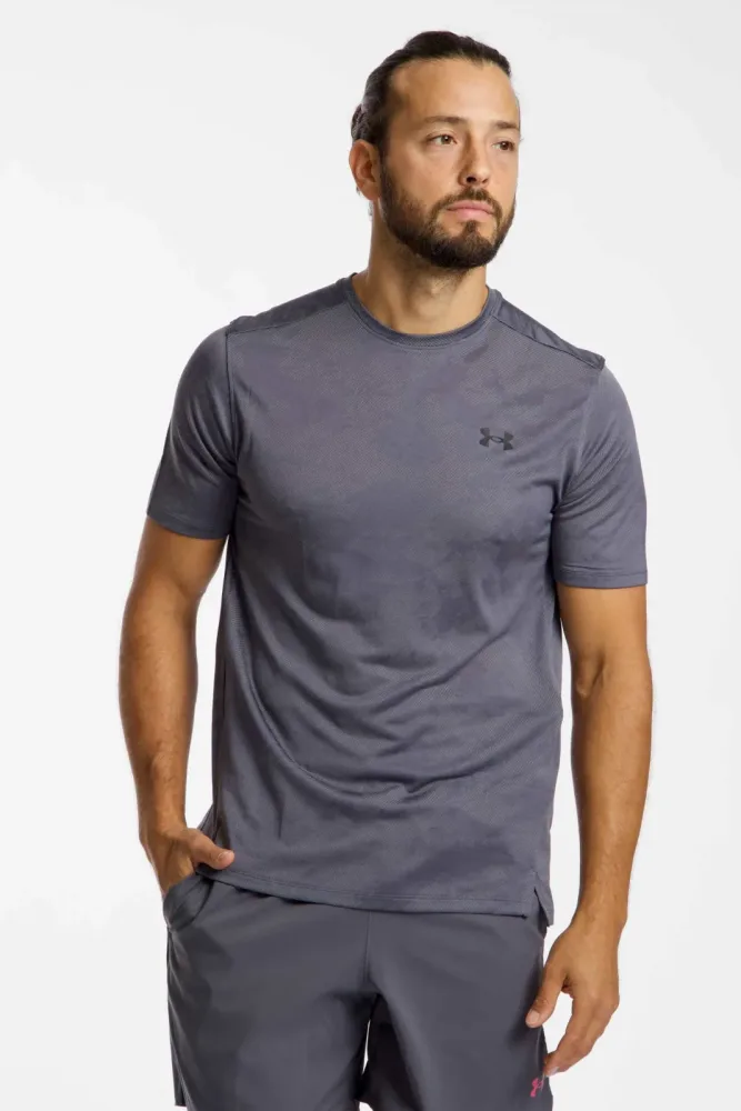 UNDER ARMOUR Herren Fitnessshirt UA TechTM Vent Jacquard grau | XL
