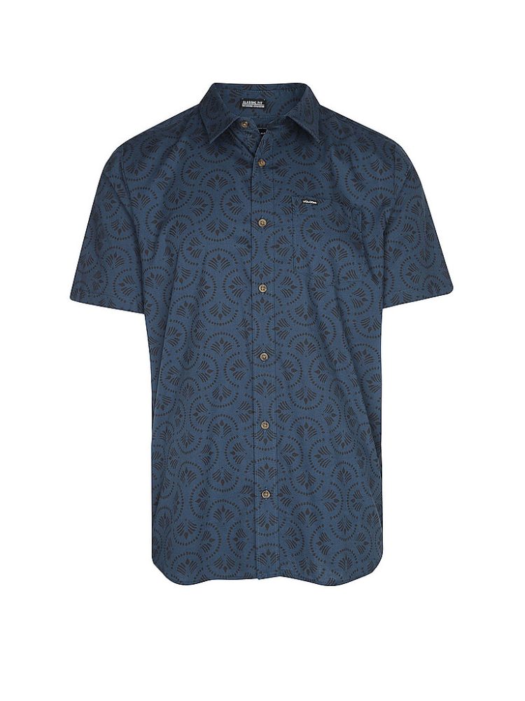 VOLCOM Herren Beachhemd Scaler Stone dunkelblau | S