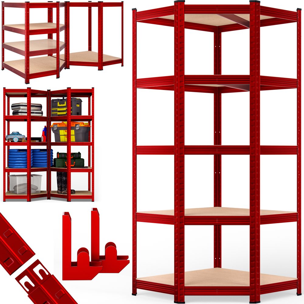 Schwerlasteckregal Rot 180x70x40cm verzinkt 875kg