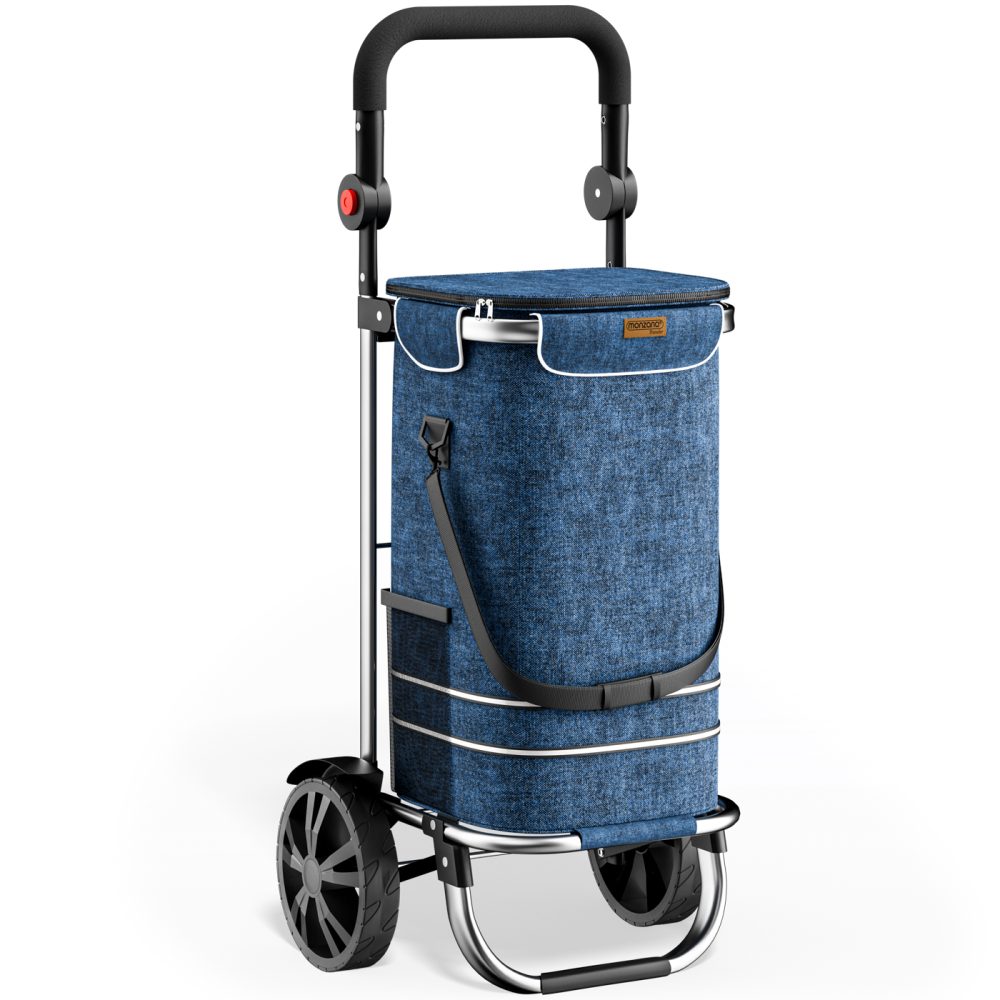 Einkaufstrolley Blau Alu 56L 31x24x54cm