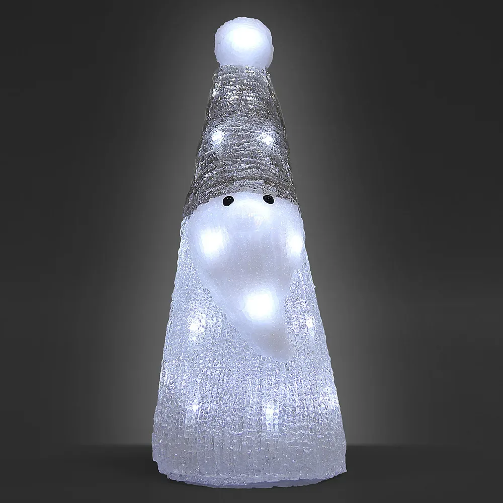LED Acryl Figur Weihnachten Santa Weiß