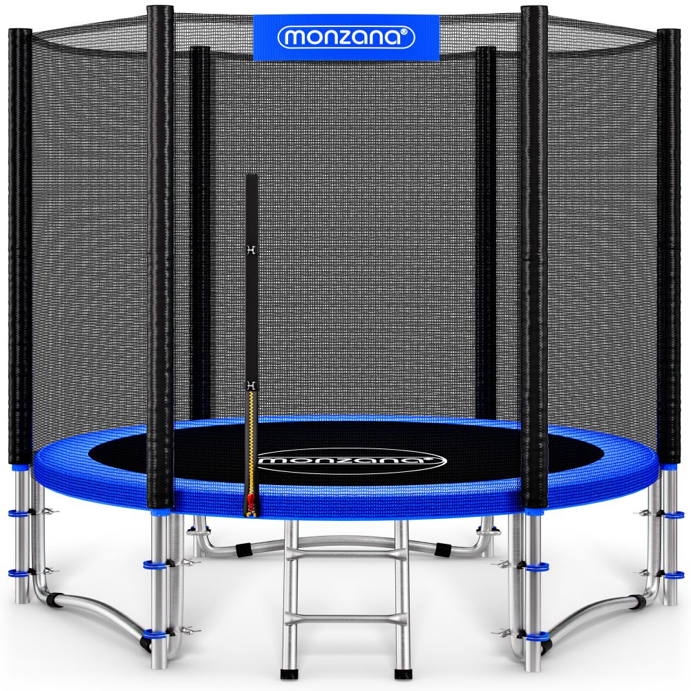 Trampolin Ø244cm TÜV geprüft mit verstärktem Sicherheitsnetz stabil