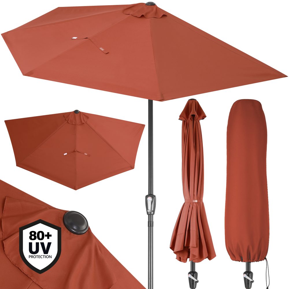 Terrassen-Sonnenschirm Terrakotta UV-Schutz 80+