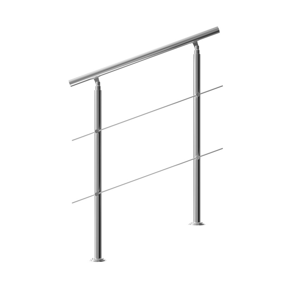 Treppengeländer Edelstahl 100cm 2 Streben
