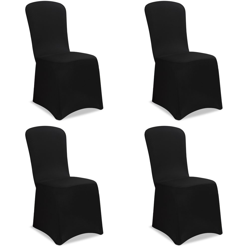 Stuhlhusse 4er-Set Schwarz OEKO-TEX®