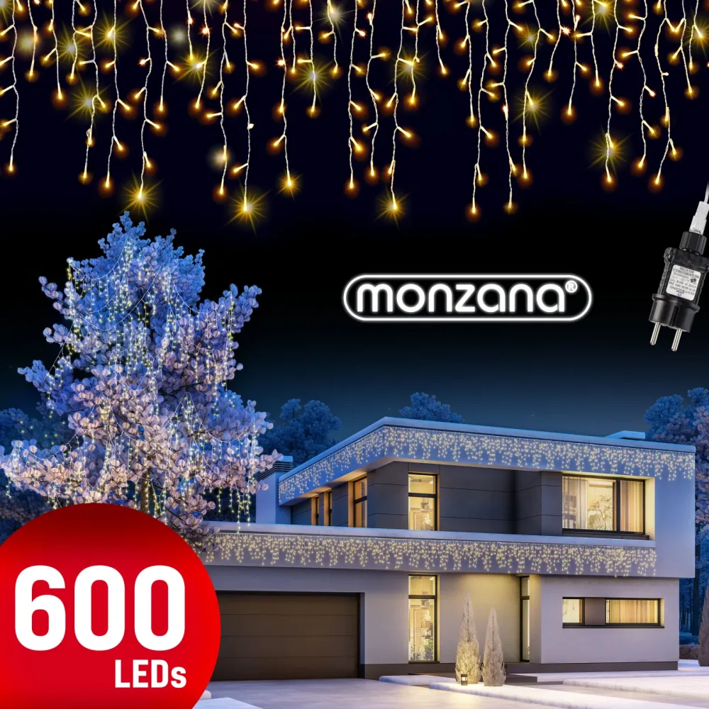 Regenlichterkette LED Warmweiß 20m