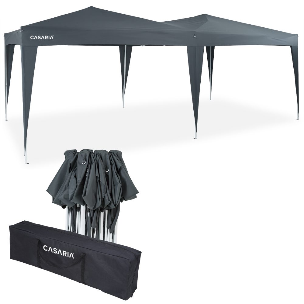Faltpavillon Anthrazit 3x6m UV-Schutz 50+