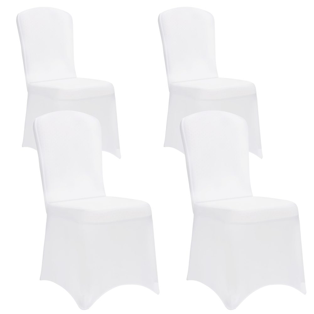 Stuhlhusse 4er-Set Weiß OEKO-TEX®