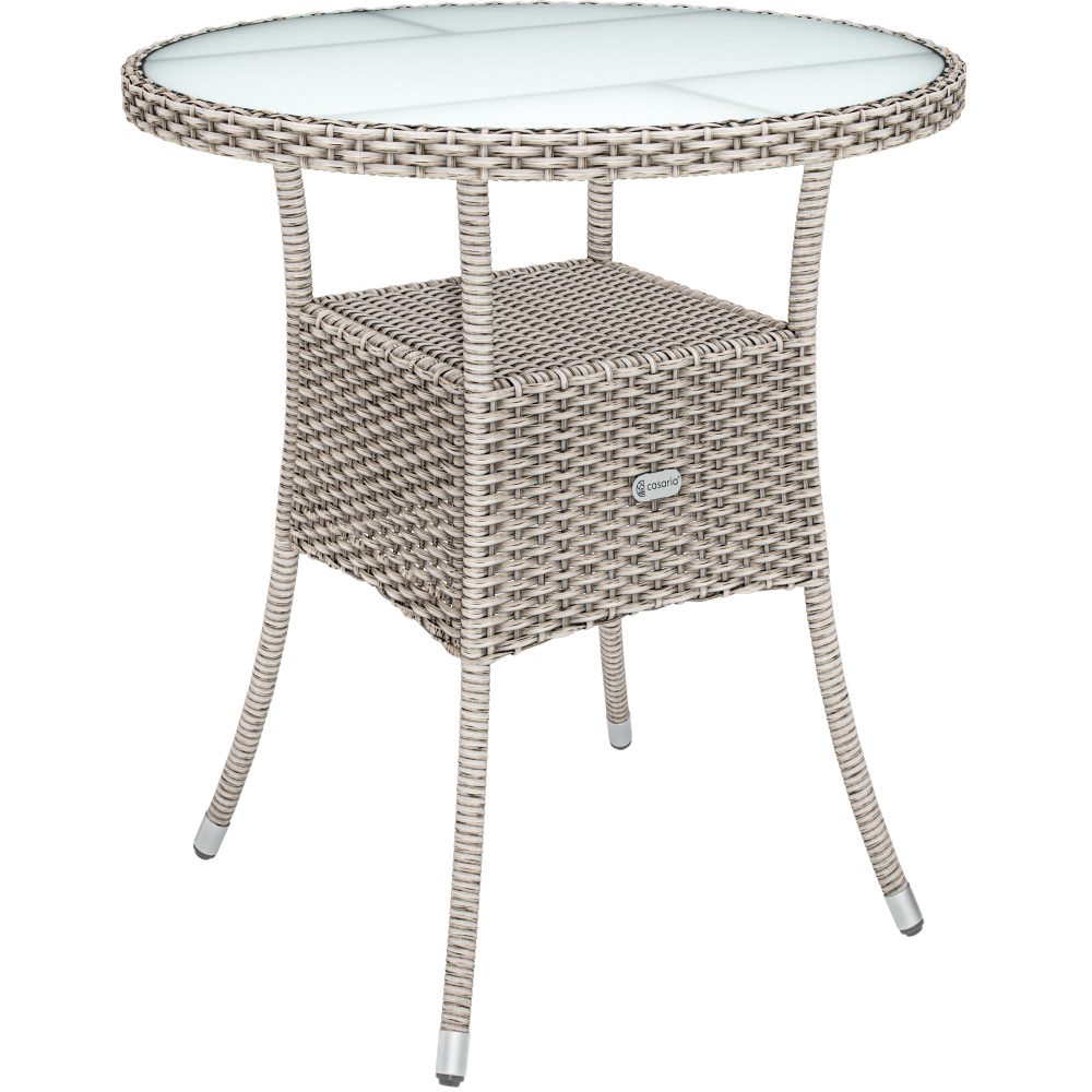 Polyrattan Tisch Creme Ø60cm