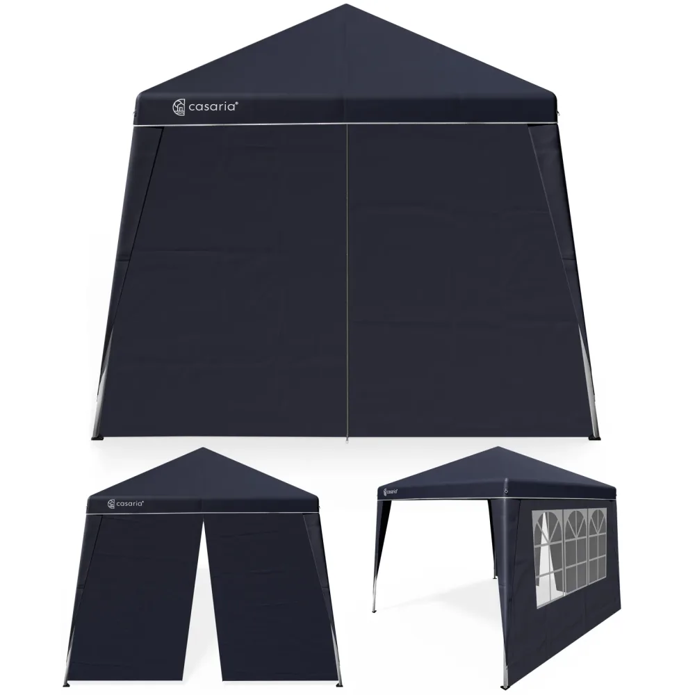 Faltpavillon Capri Anthrazit 3x3m inkl 2 Seitenwänden UV-Schutz 50+