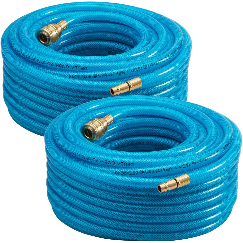 Druckluftschlauch 2er-Set 30m Schnellkupplung/Stecker