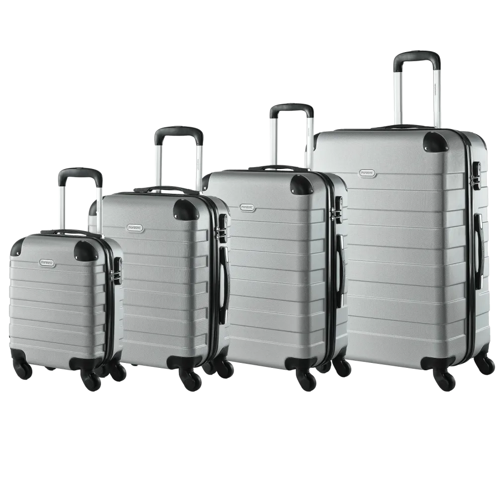 Hartschalenkofferset Essential 4-tlg Silber