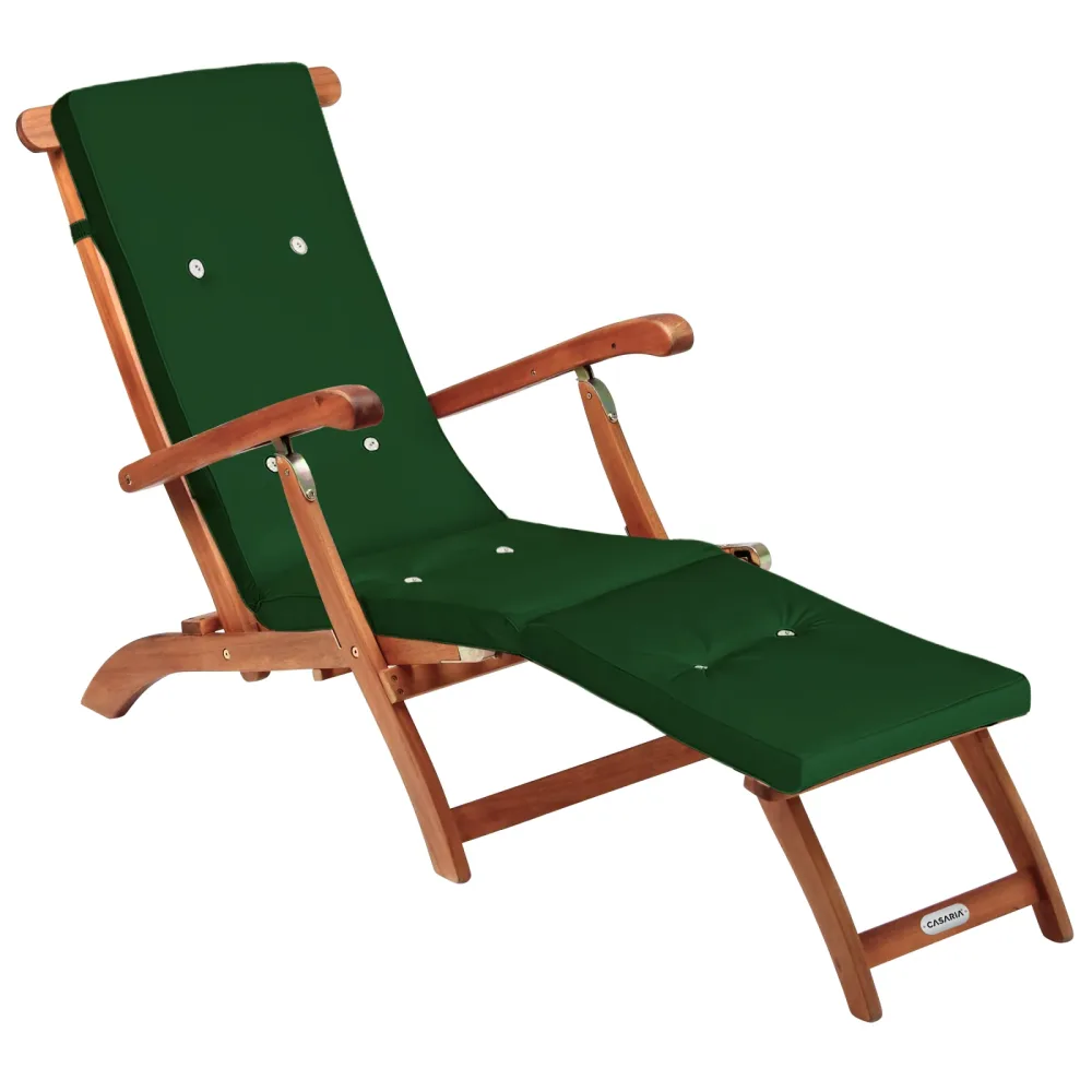 Gartenliege Queen Mary® Akazie FSC®-zertifiziert inkl Auflage Grün