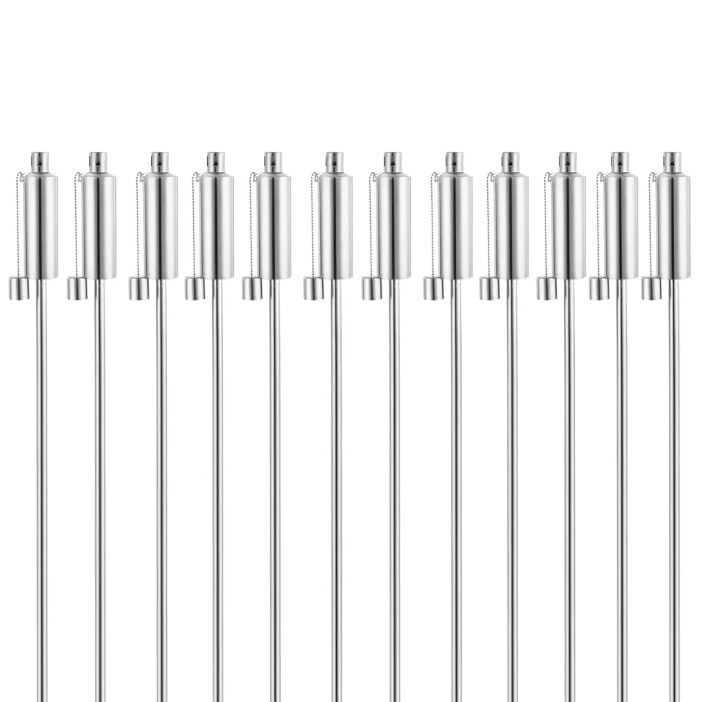 Öl-Fackel 12er-Set Edelstahl 115cm