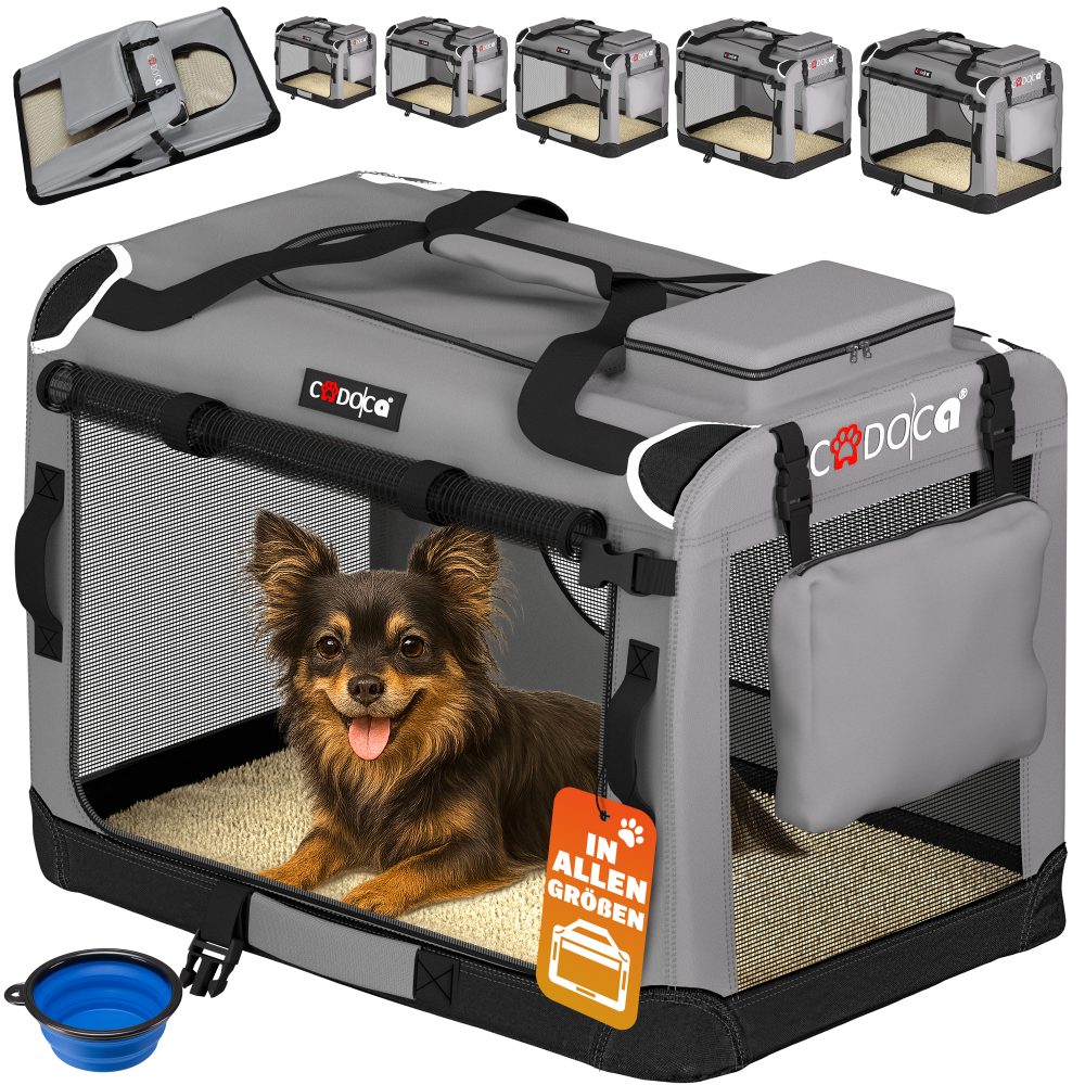 Hundebox faltbar S 50x34x36cm Grau