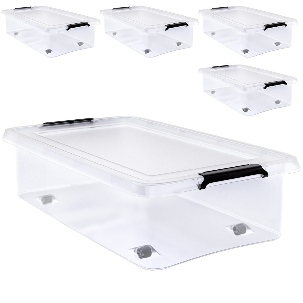 Aufbewahrungsbox 4er-Set Transparent 60x40x17cm 30L