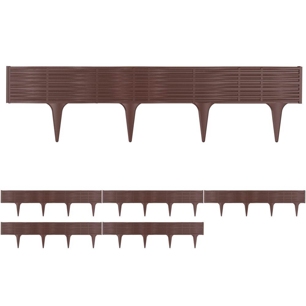 Beeteinfassung 3er-Set Braun 11,7m