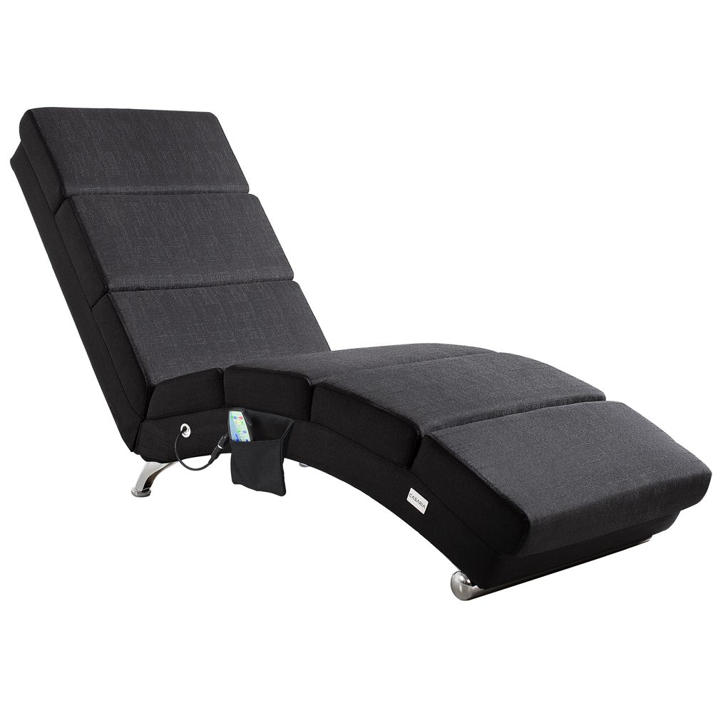Relaxliege London Anthrazit mit Massage- & Heizfunktion