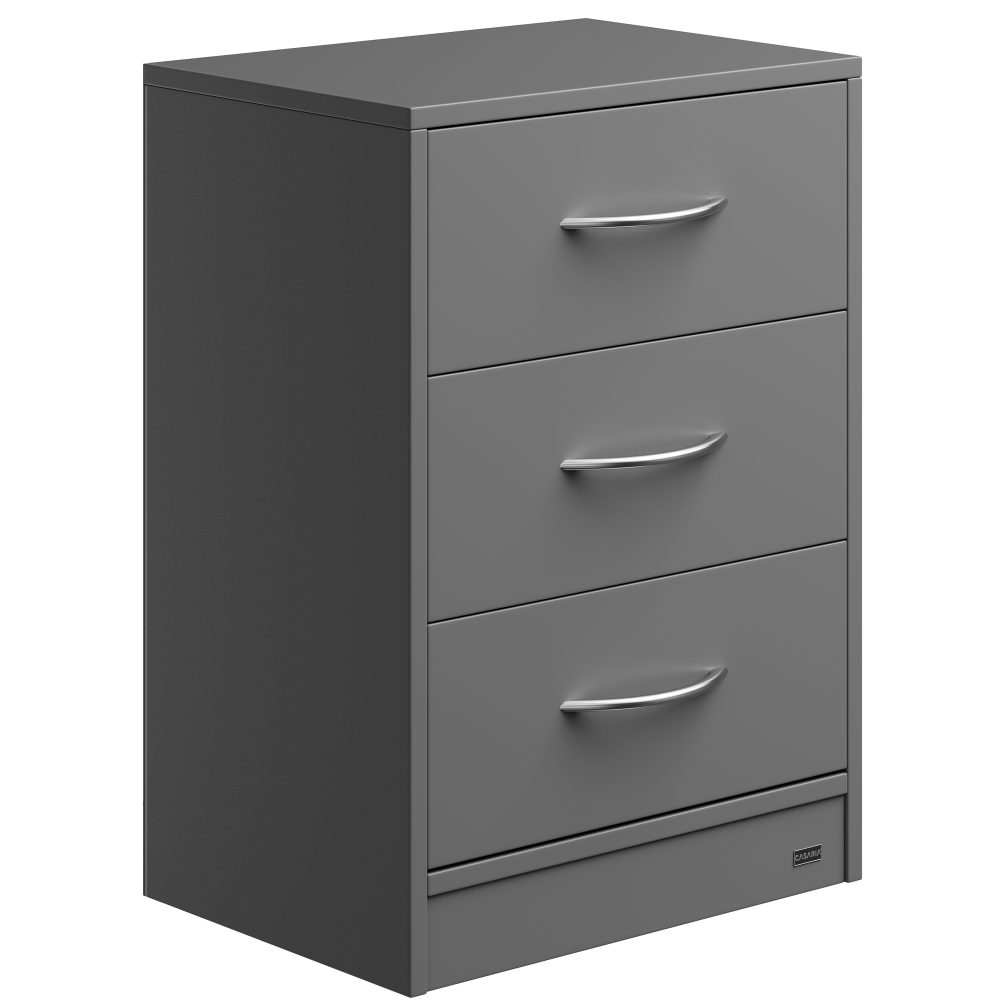 Nachttisch Eloise Anthrazit 54x39x28cm mit LED
