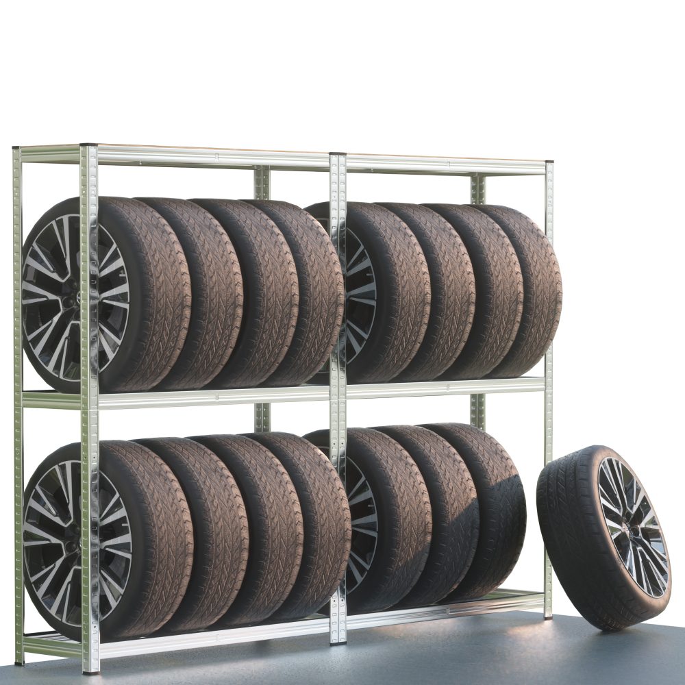 Reifenregal 2er-Set 180x120x40cm verzinkt 795kg