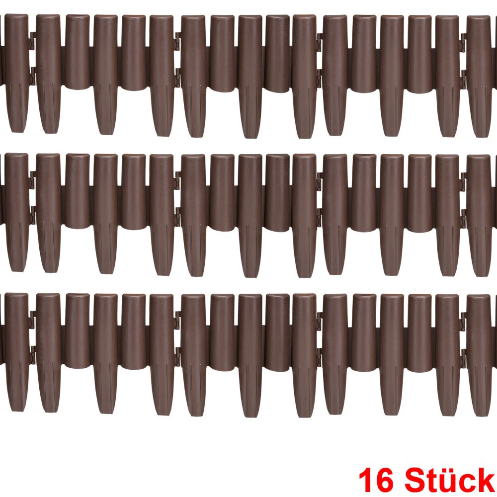 Beeteinfassung 2er-Set Braun 4,48m