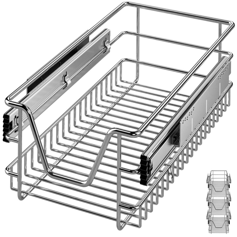 Teleskopschublade 3er-Set 30cm Schrankbreite Außenmaß