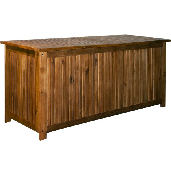 Gartenbox Akazienholz 115x50x59cm mit Innenplane wetterfest 205L
