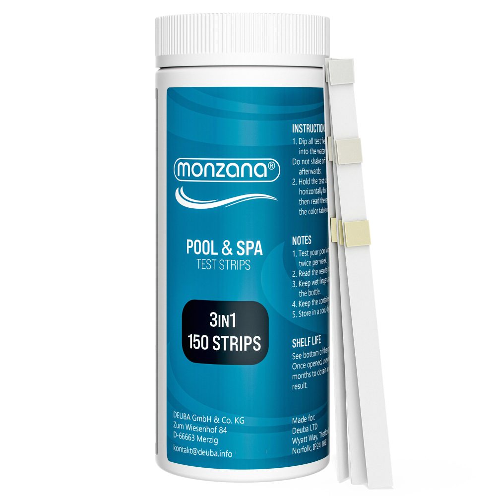 Pool Teststreifen 3in1 Wassertester 150 Stück für Pool Schwimmbad Whirlpool Spa chemisch pH Chlor Alkalinität