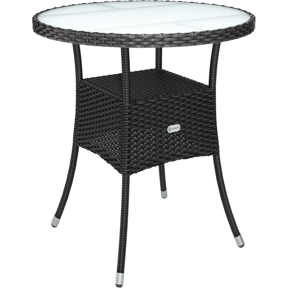 Polyrattan-Tisch Schwarz rund Ø60cm