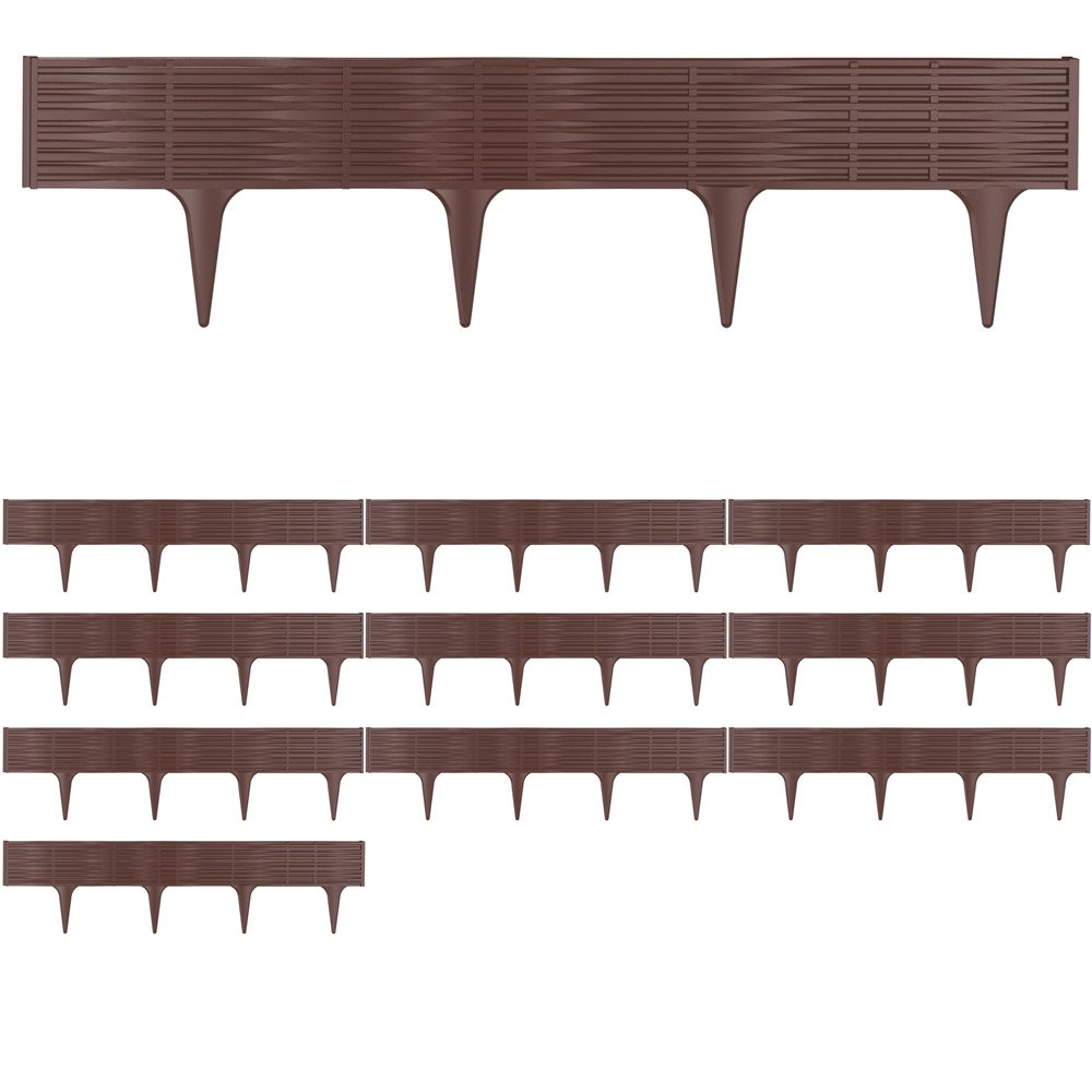 Beeteinfassung 2er-Set Braun 7,8m