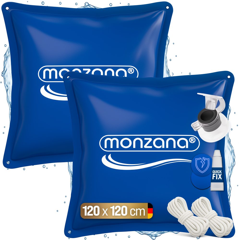 Poolkissen 2er-Set Blau 120x120cm -20°C