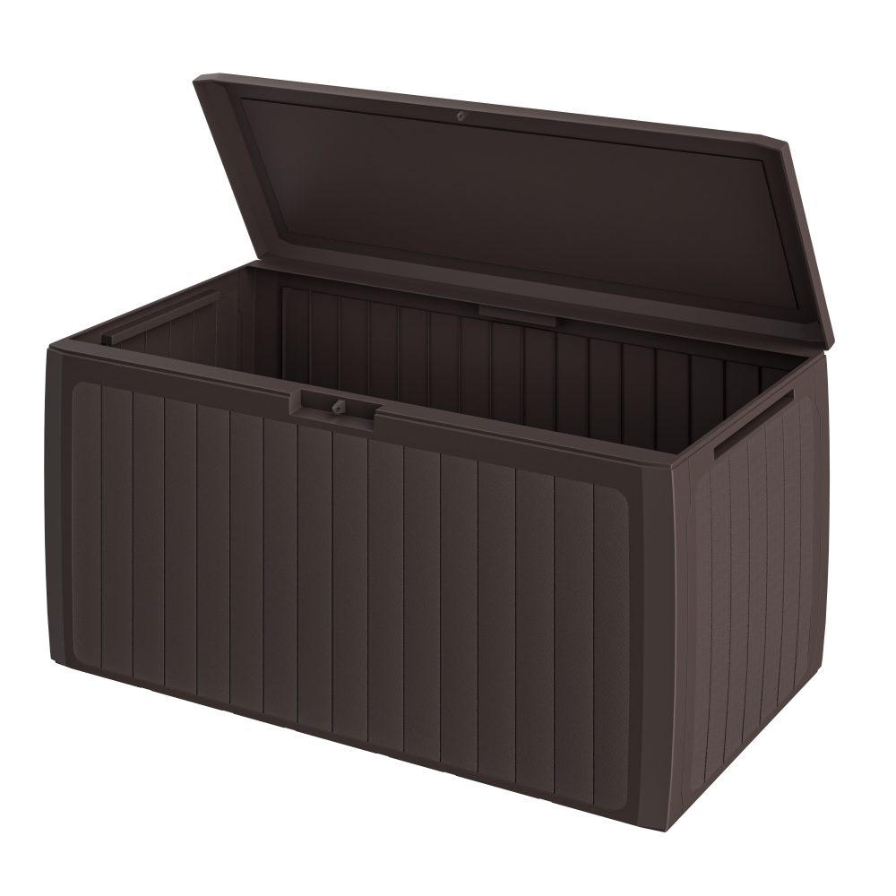 Gartenbox 290L Braun Board Plus mit Rollen wetterfest