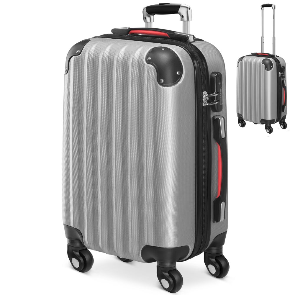 Hartschalenkoffer Rollen 360º Handgepäck Silber ABS
