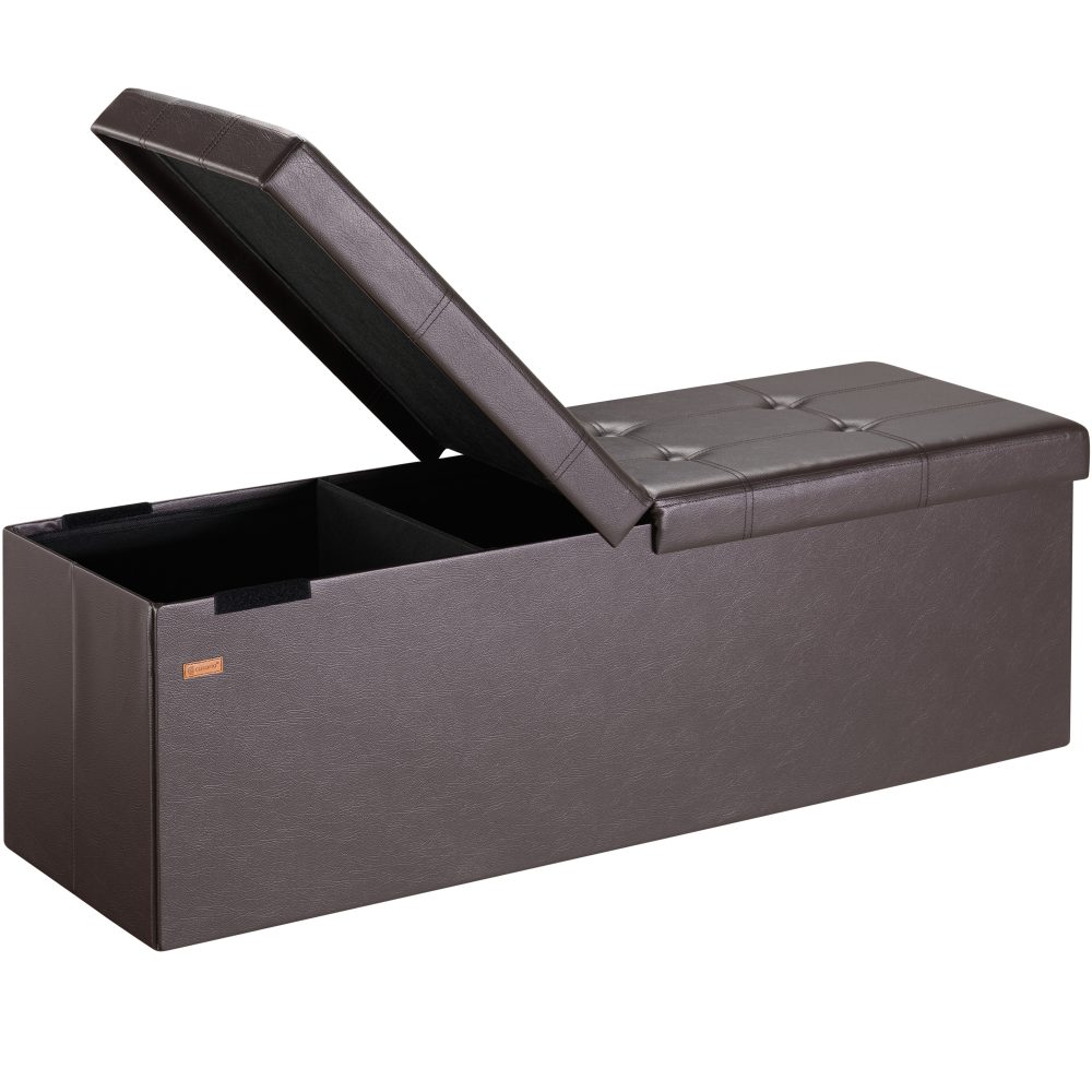 Sitzbank Braun 115x38x38cm mit Klappdeckel
