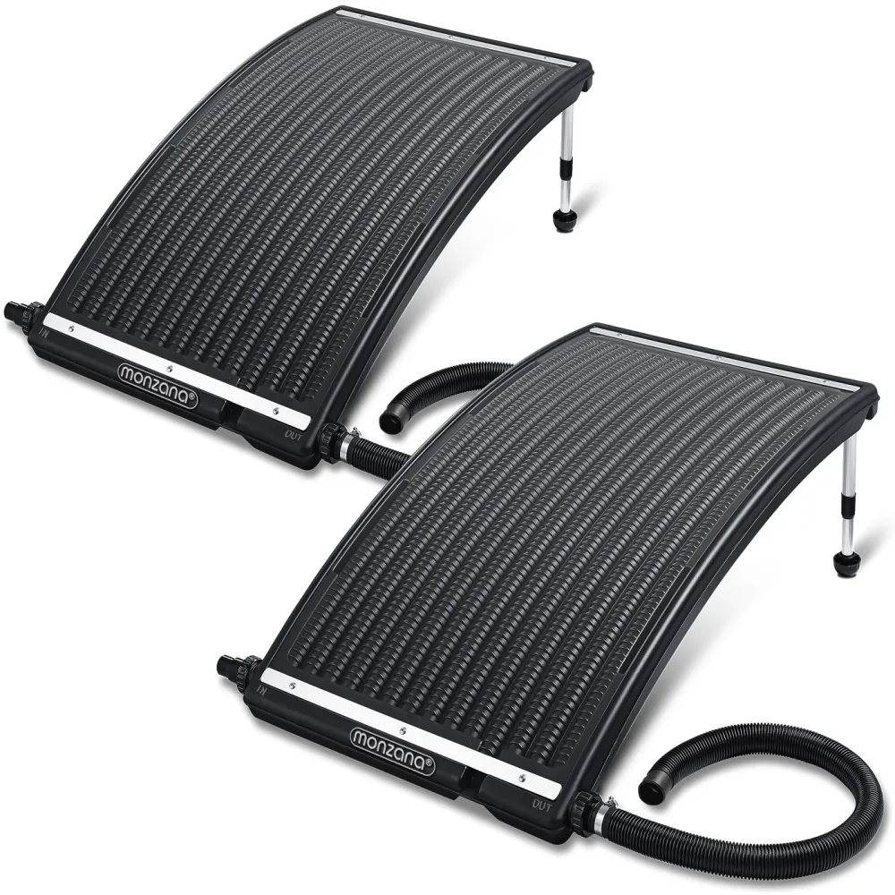 Poolheizung Solar 2er-Set Anthrazit 110x69x14cm