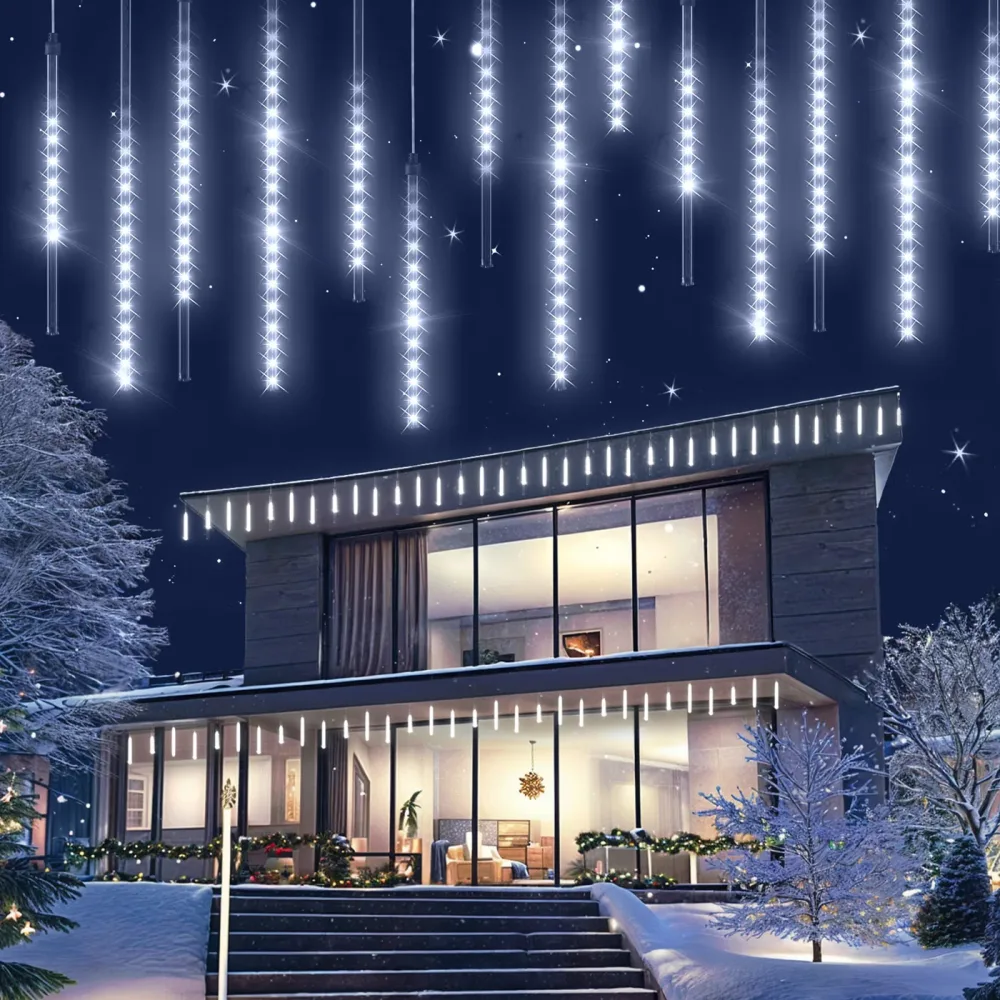 Lichterkette Weihnachten Diamantenregen Kaltweiß