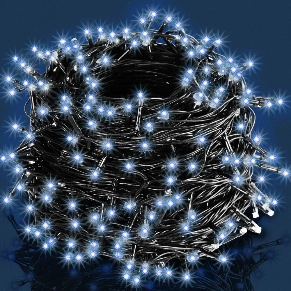Lichterkette Weihnachten Kaltweiß 7m Timer