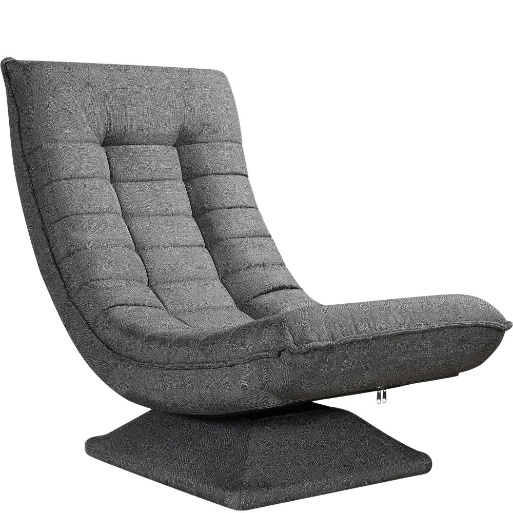 Sessel Aberdeen Grau Stoff 5fach verstellbar 360 Grad drehbar klappbar