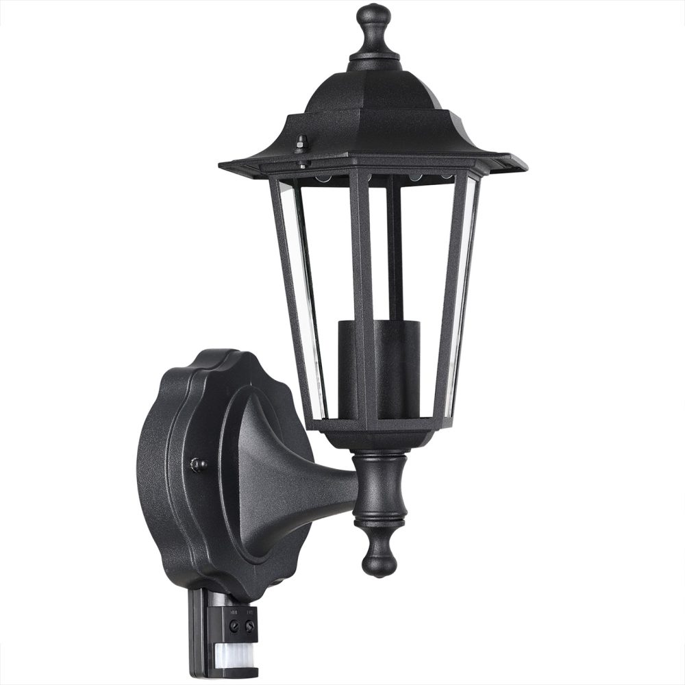 Wandleuchte mit Bewegungsmelder Anthrazit Aluminium IP44 einstellbar
