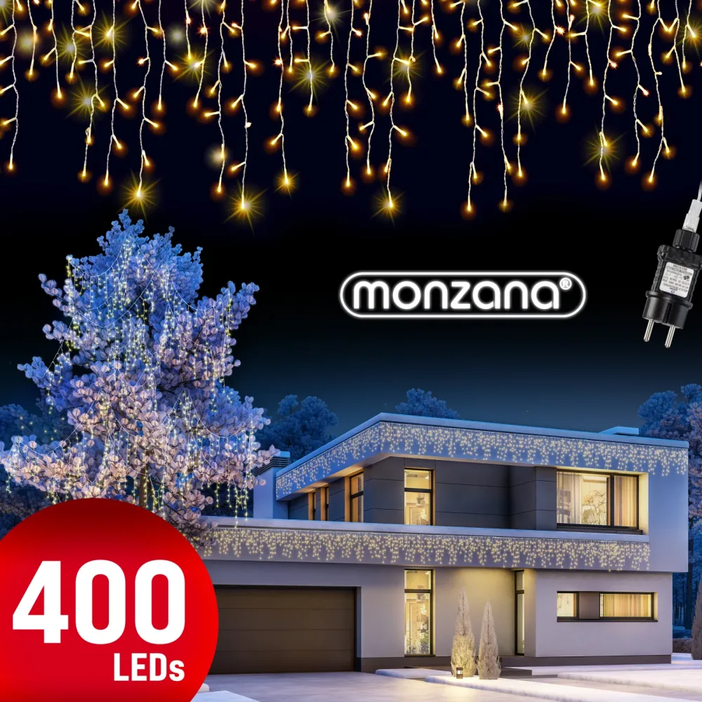 Regenlichterkette LED Warmweiß 15m
